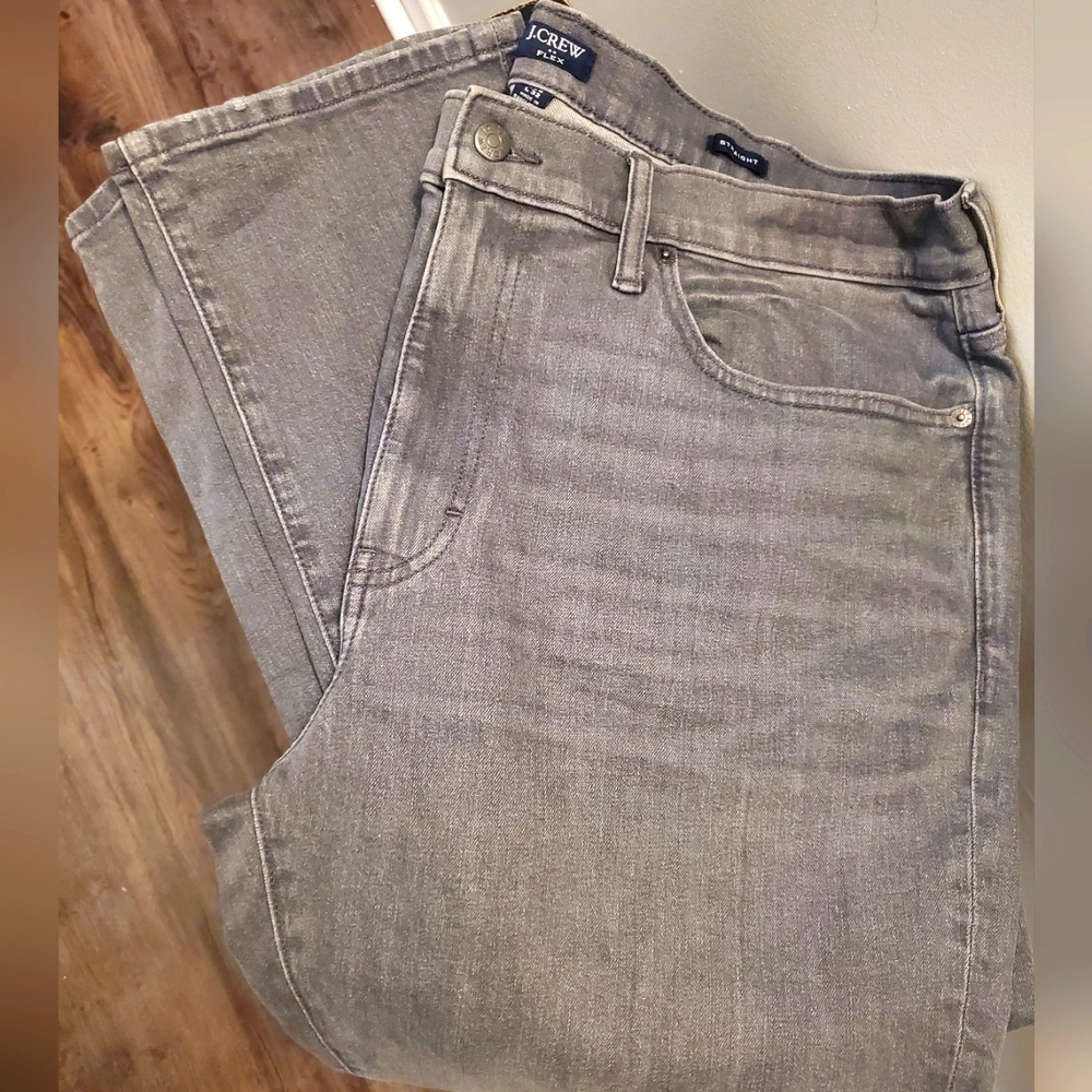 J. Crew Men's Flex Straight Fit Gray Jeans 38×32